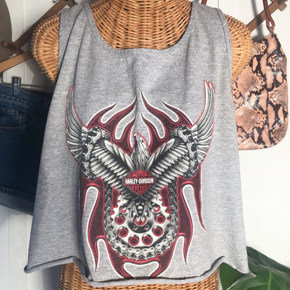Harley-Davidson Hand Cut Crop Tank Top